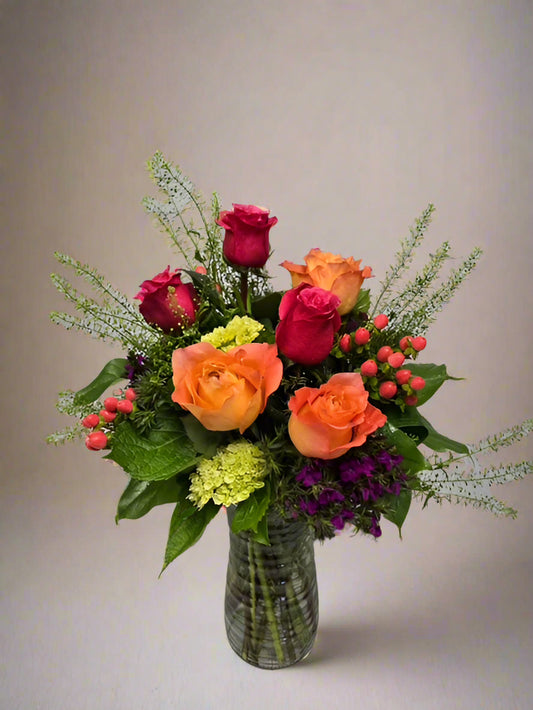 Whimsical Garden Flower Arrangement